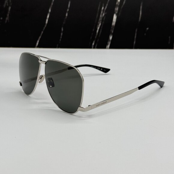 NEW SAINT LAURENT SL690 DUST 002 SUNGLASSES MEN SILVER EYEWEAR SL 690 DUST 002 - Picture 8 of 15